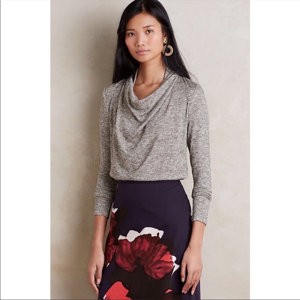 Deletta Metallic Sweater Blouse